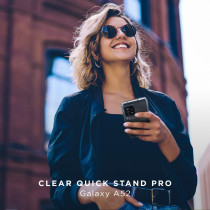 VRS Design Damda Quickstand Pro Case Compatible With Galaxy A52 6.5 Inch, 2021, Clear