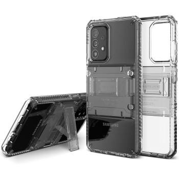 VRS Design Damda Quickstand Pro Case Compatible With Galaxy A52 6.5 Inch, 2021, Clear