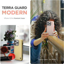 VRS Design Phone Case For iPhone 15 Pro, Compatible With Magsafe, Terra Guard Modeern Premium Modern Style Dual Protection Magnetic Case For iPhone 15 Pro, Purple