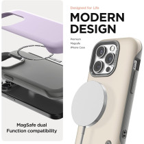 VRS Design Phone Case For iPhone 15 Pro, Compatible With Magsafe, Terra Guard Modeern Premium Modern Style Dual Protection Magnetic Case For iPhone 15 Pro, Purple