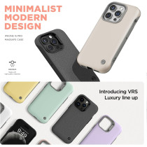 VRS Design Phone Case For iPhone 15 Pro, Compatible With Magsafe, Terra Guard Modeern Premium Modern Style Dual Protection Magnetic Case For iPhone 15 Pro, Purple