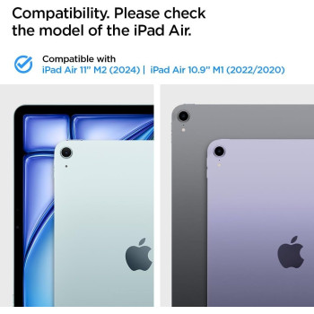 Spigen Tough Armor Pro Designed For iPad Air 11 Inch Case 2024, 10.9 Inch, 5Th/4Th Generation Case 2022/2020 With Pencil Holder, Gunmetal