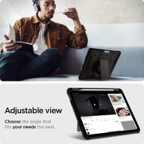 Spigen Tough Armor Pro Designed For iPad Air 11 Inch Case 2024, 10.9 Inch, 5Th/4Th Generation Case 2022/2020 With Pencil Holder, Gunmetal