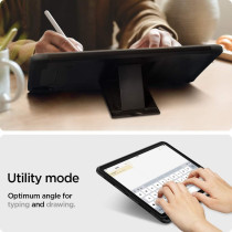 Spigen Tough Armor Pro Designed For iPad Air 11 Inch Case 2024, 10.9 Inch, 5Th/4Th Generation Case 2022/2020 With Pencil Holder, Gunmetal