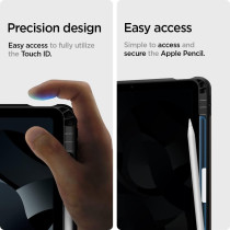 Spigen Tough Armor Pro Designed For iPad Air 11 Inch Case 2024, 10.9 Inch, 5Th/4Th Generation Case 2022/2020 With Pencil Holder, Gunmetal