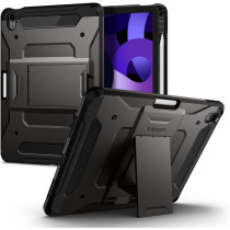 Spigen Tough Armor Pro Designed For iPad Air 11 Inch Case 2024, 10.9 Inch, 5Th/4Th Generation Case 2022/2020 With Pencil Holder, Gunmetal