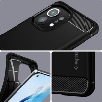 Spigen Rugged Armor Designed For Mi 11 Case 2021, Matte Black