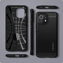 Spigen Rugged Armor Designed For Mi 11 Case 2021, Matte Black