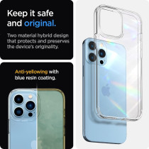 Spigen Ultra Hybrid Anti-Yellowing Technology Designed For iPhone 13 Pro Case 2021, Crystal Clear