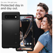 Spigen Tough Armor Extreme Protection Tech Designed For Google Pixel 6 Case 2021, Black