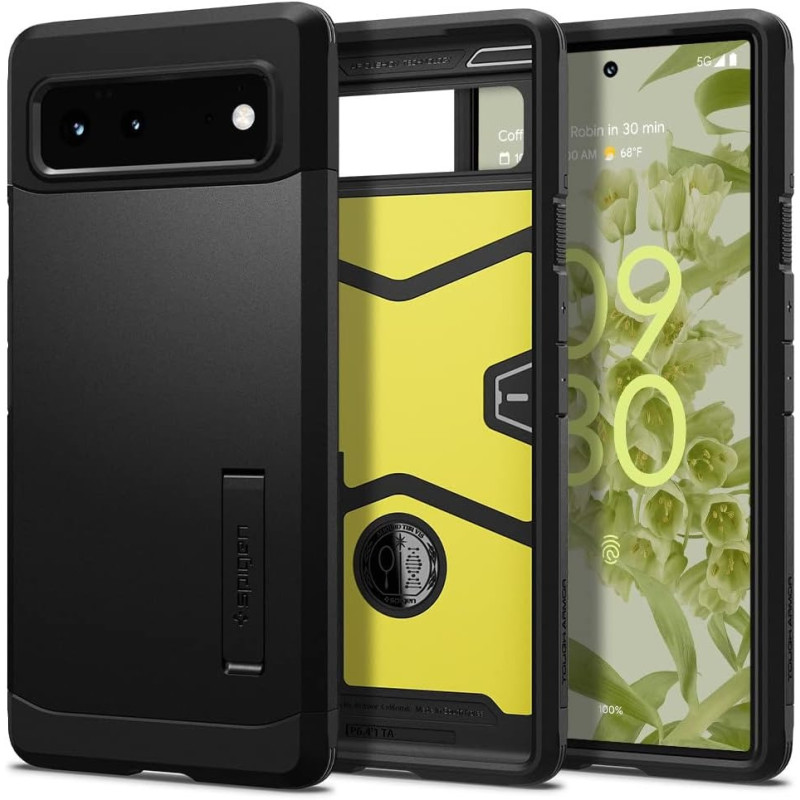 Spigen Tough Armor Extreme Protection Tech Designed For Google Pixel 6 Case 2021, Black