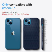 Spigen Liquid Air Armor Designed For iPhone 13 Case 2021, Navy Blue