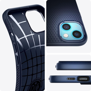 Spigen Liquid Air Armor Designed For iPhone 13 Case 2021, Navy Blue