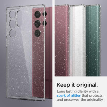 Spigen Liquid Crystal Glitter Designed For Galaxy S22 Ultra Case 2022, Crystal Quartz