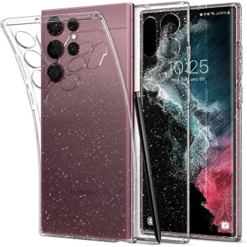 Spigen Liquid Crystal Glitter Designed For Galaxy S22 Ultra Case 2022, Crystal Quartz