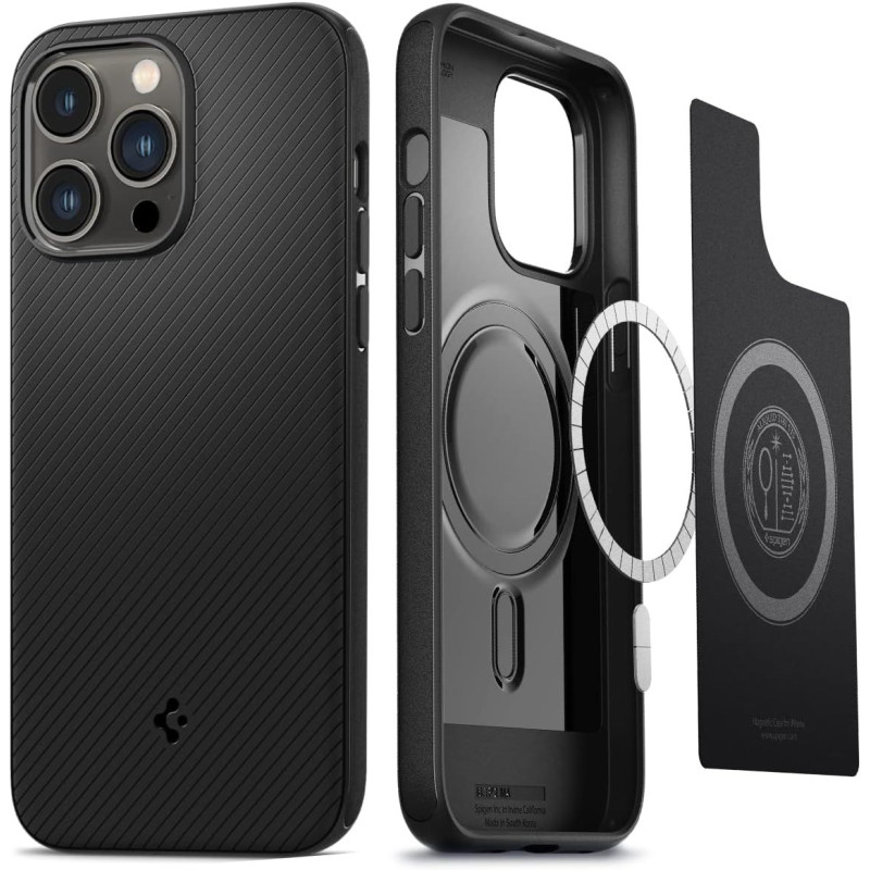 Spigen Mag Armor Magfit Bumper Case For iPhone 14 Pro Max 2022, Matte Black, Compatible With Magsafe