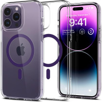 Spigen Ultra Hybrid, Magfit, Anti-Yellowing Technology Designed For iPhone 14 Pro Max Case 2022, Deep Purple