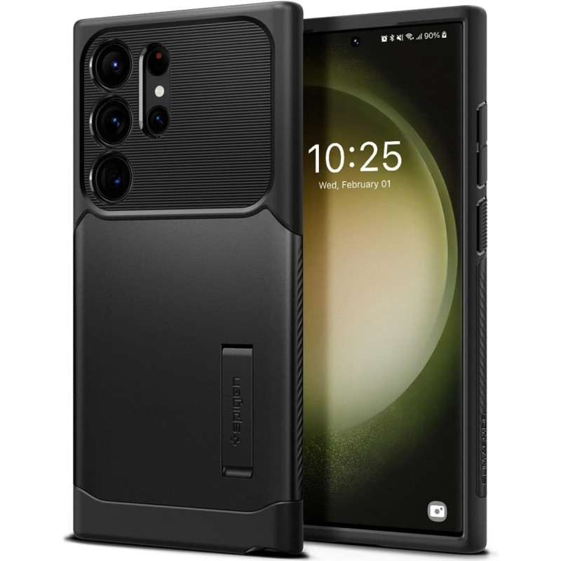 Spigen Slim Armor Designed For Galaxy S23 Ultra Case 2023, Black