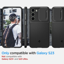 Spigen Optik Armor Galaxy S23 Case 2023, Shock-Absorbent Bumper In, Black