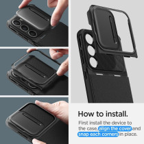Spigen Optik Armor Galaxy S23 Case 2023, Shock-Absorbent Bumper In, Black