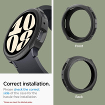 Spigen Liquid Air Armor Designed For Samsung Galaxy Watch 6 40mm Case Flexible Lightweight Tpu Case 2023, Matte Black