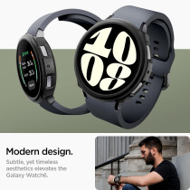 Spigen Liquid Air Armor Designed For Samsung Galaxy Watch 6 40mm Case Flexible Lightweight Tpu Case 2023, Matte Black