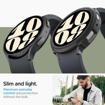 Spigen Liquid Air Armor Designed For Samsung Galaxy Watch 6 40mm Case Flexible Lightweight Tpu Case 2023, Matte Black
