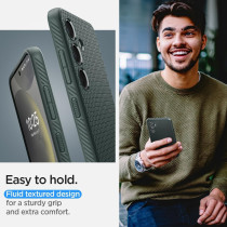Spigen Liquid Air Designed For Galaxy S24 Plus Case 2024, Military-Grade Protection, Abyss Green