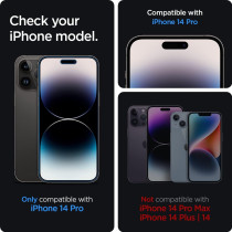 Spigen Tempered Glass Screen Protector Glastr Ez Fit Privacy Designed For iPhone 14 Pro, Pack Of 2