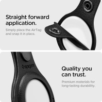 Spigen Valentinus Compatible With Apple Airtag Case Cover Airtag Holder Designed For Airtag Keychain Ring 2021, Black