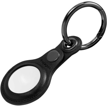 Spigen Valentinus Compatible With Apple Airtag Case Cover Airtag Holder Designed For Airtag Keychain Ring 2021, Black