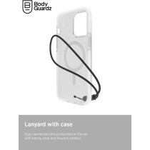 BodyGuardz Ace Pro For iPhone 15 Pro Case, Heavy Duty Shockproof Cover With 18Ft Military Grade Drop Tested, Compatible With Magsafe, Wireless Charging, Responsive Buttons, Clear/White