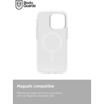 BodyGuardz Ace Pro For iPhone 15 Pro Case, Heavy Duty Shockproof Cover With 18Ft Military Grade Drop Tested, Compatible With Magsafe, Wireless Charging, Responsive Buttons, Clear/White