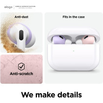 Elago, Fit In The Case, Airpods Pro 2 Ear Tips Cover Designed For Apple Airpods Pro 2 (2 Pairs Of 2 Colors) Us Patent Registered, Lovely Pink And Lavender