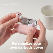 Elago, Fit In The Case, Airpods Pro 2 Ear Tips Cover Designed For Apple Airpods Pro 2 (2 Pairs Of 2 Colors) Us Patent Registered, Lovely Pink And Lavender