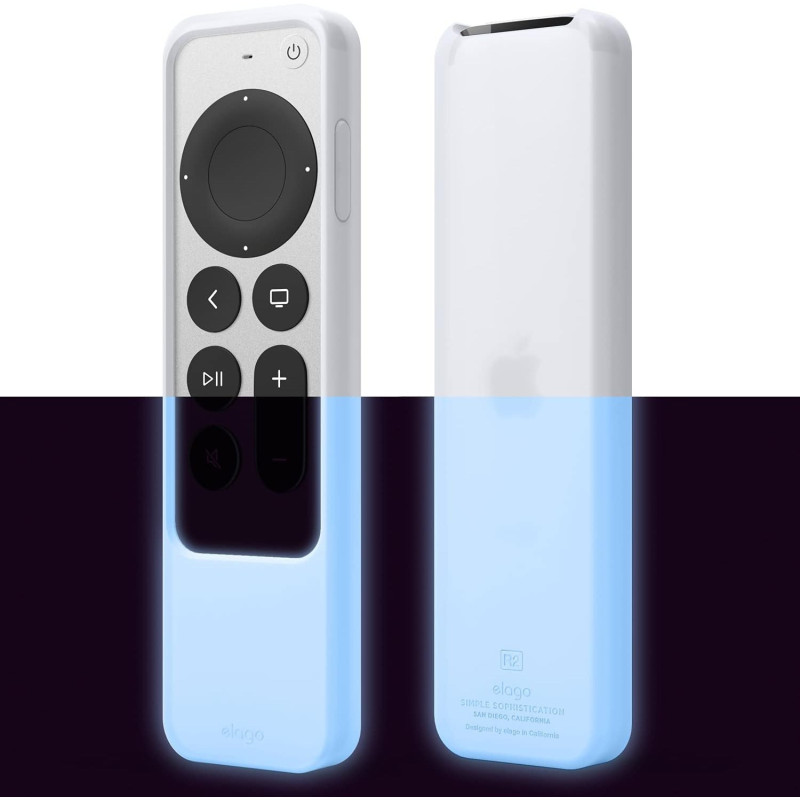 Elago R2 Slim Case Compatible With 2022 Apple TV 4K Hd Siri Remote 3rd Generation, Compatible With 2021 Apple TV Siri Remote 2nd - Light, Scratch-Free, Full Access To All Functions, Nightglow Blue