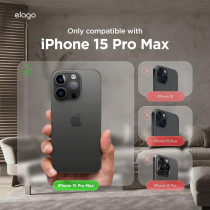 Elago Magnetic Leather Case Compatible With iPhone 15 Pro Max Case, Compatible With All Magsafe Accessories, 6.7 Inch, Built-In Magnets, Vegan Leather, Shockproof, Water-Resistant, Black