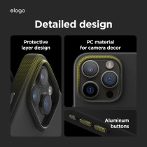 Elago Magnetic Leather Case Compatible With iPhone 15 Pro Max Case, Compatible With All Magsafe Accessories, 6.7 Inch, Built-In Magnets, Vegan Leather, Shockproof, Water-Resistant, Black