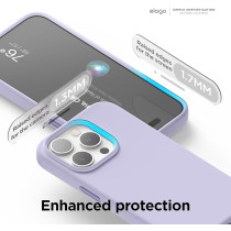 Elago Magnetic Silicone Case Compatible With iPhone 15 Pro Max Case 6.7 Inch, Compatible With All Magsafe Accessories, Built-In Magnets, Soft Grip Silicone, Shockproof, Purple