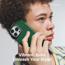 Elago Compatible With iPhone 15 Pro Max Case, Liquid Silicone Case, Full Body Protective Cover, Shockproof, Slim Phone Case, Anti-Scratch Soft Microfiber Lining, 6.7 Inch, Alpine Green