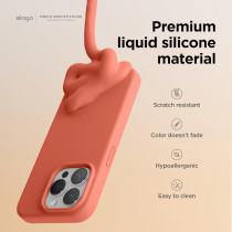 Elago Compatible With iPhone 15 Pro Max Case, Liquid Silicone Case, Full Body Protective Cover, Shockproof, Slim Phone Case, Anti-Scratch Soft Microfiber Lining, 6.7 Inch, Pomelo Pink