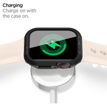 Spigen Rugged Armor Protector Designed For Apple Watch Case Series 9/8/Se2/7/6/Se/5/4 41mm/40mm, Black