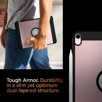 Spigen Tough Armor Designed For iPad Pro 11 Case 2018, Rose Gold
