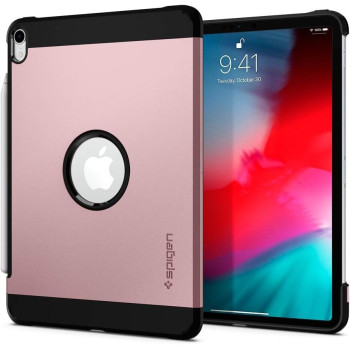 Spigen Tough Armor Designed For iPad Pro 11 Case 2018, Rose Gold