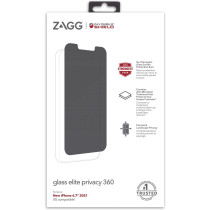 Zagg Invisibleshield Glass Elite Privacy Screen Protector For iPhone 13 Pro Max, Anti-Glare, Impact Protection, Smudge Free, Scratch Resistant, Easy Application