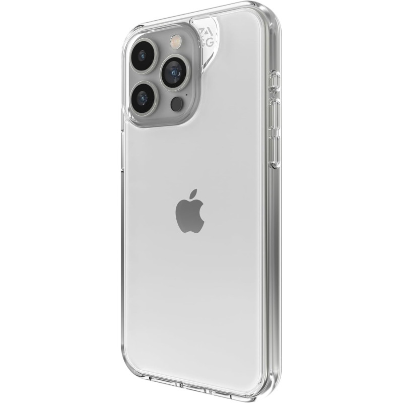 Zagg Crystal Palace Protective Case For Apple iPhone 15 Pro Max, Slim Design,13Ft Drop, Wireless Charging, Graphene, Enhanced Grip, Clear