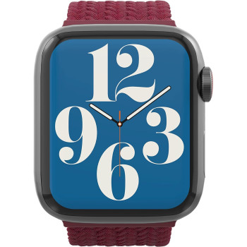 Zagg Gear4 Braided Stretchy Solo Loop Band - SM - Wine - Compatible With Apple Watch 42mm, 44mm, 45mm, Elastic Strap Wristbands For Iwatch Series 7/6/Se/5/4/3/2/1, Wine Red, Small, 705009508