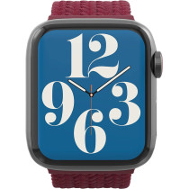 Zagg Gear4 Braided Stretchy Solo Loop Band - SM - Wine - Compatible With Apple Watch 42mm, 44mm, 45mm, Elastic Strap Wristbands For Iwatch Series 7/6/Se/5/4/3/2/1, Wine Red, Small, 705009508