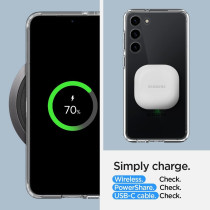 Spigen Ultra Hybrid Designed For Galaxy S23 Plus Case 2023, Crystal Clear