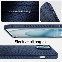 Spigen Liquid Air Armor Designed For iPhone 15 Case (2023), Military-Grade Protection, Navy Blue